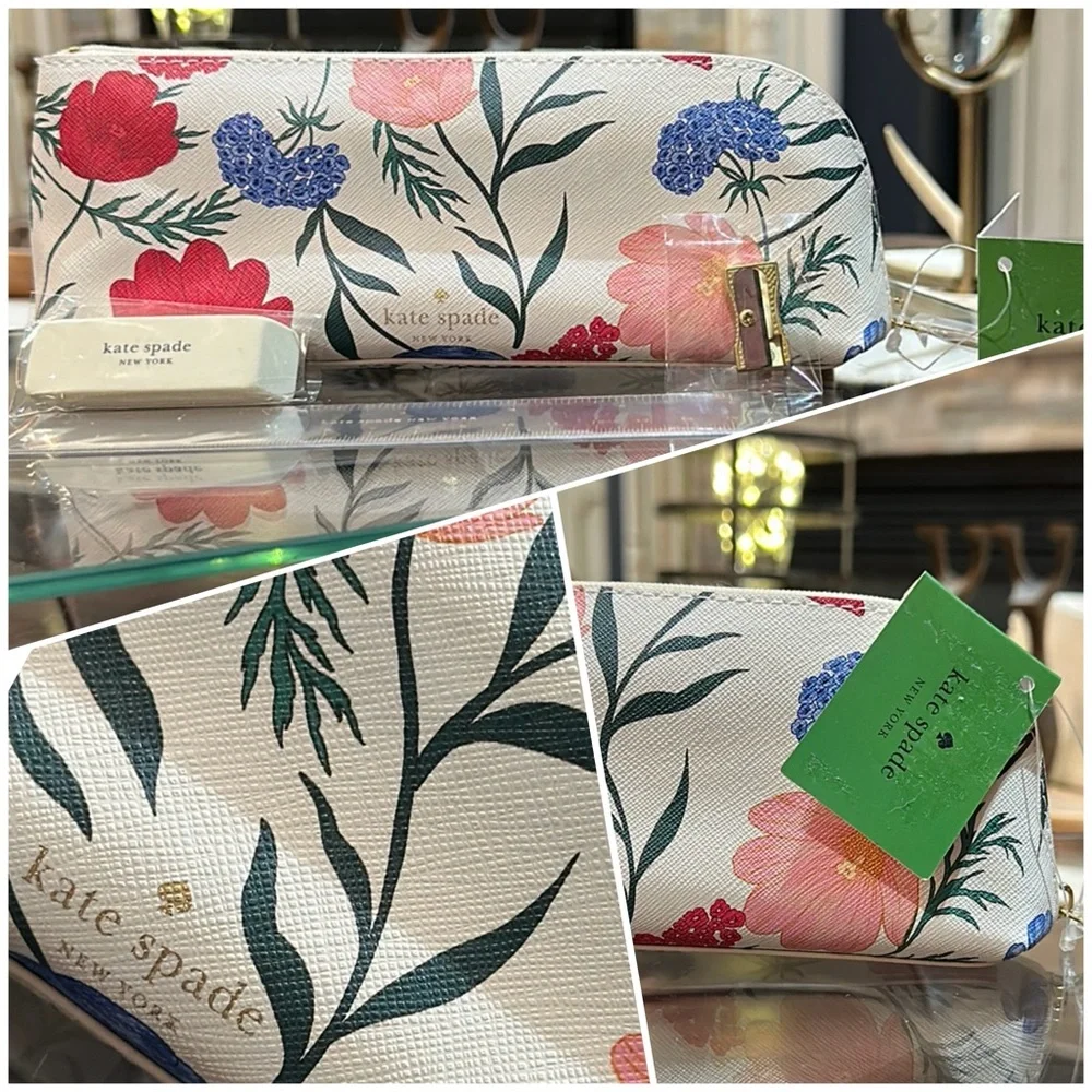 Authentic Kate Spade ♠️ New York “Blossom” Pencil Case w/Accessories, NWT